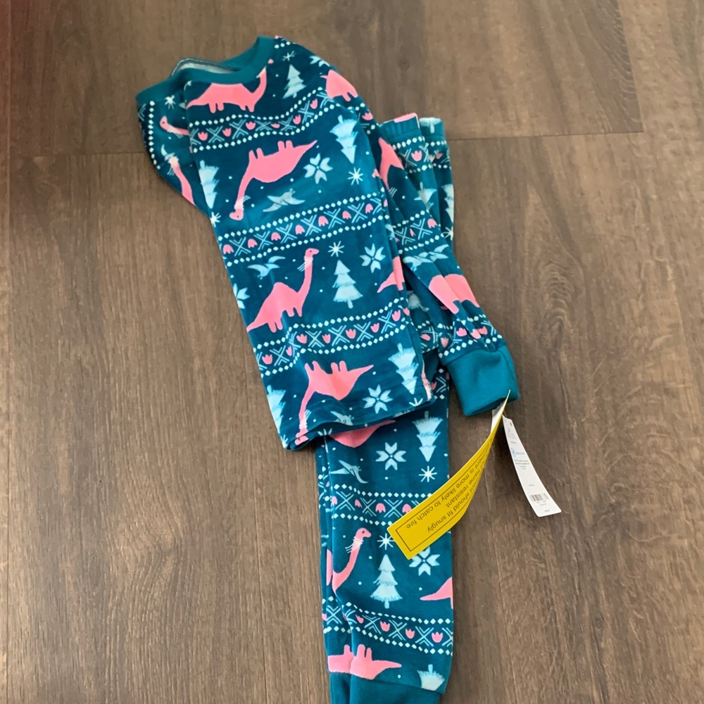 Carter's Blue and Pink Dinosaur Pajama Set